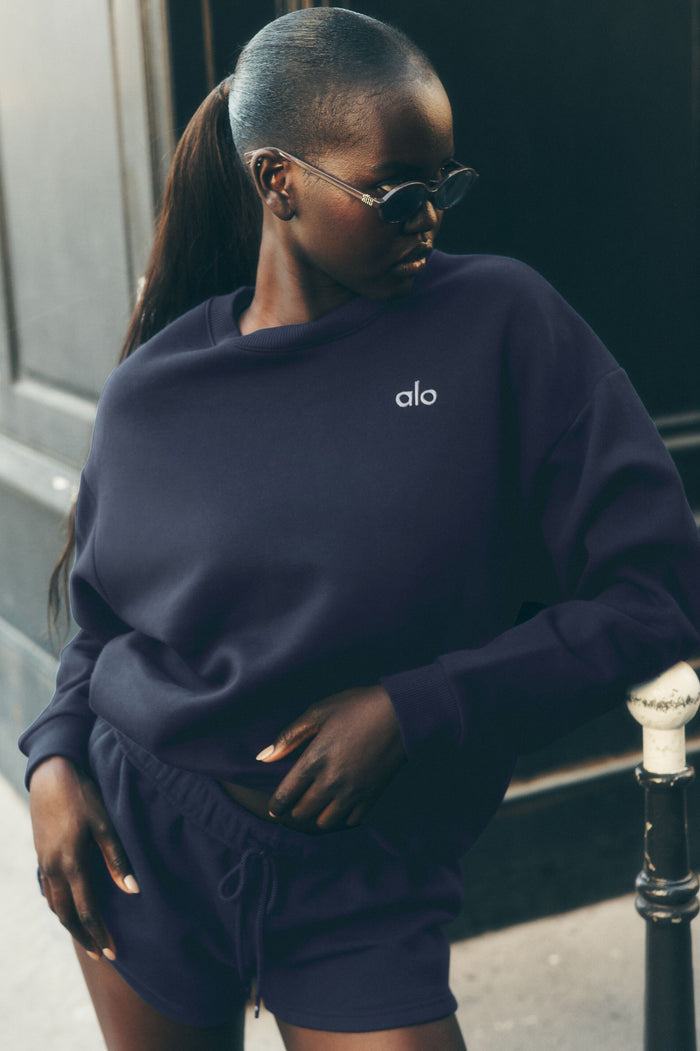 Pull Col Rond - Marine