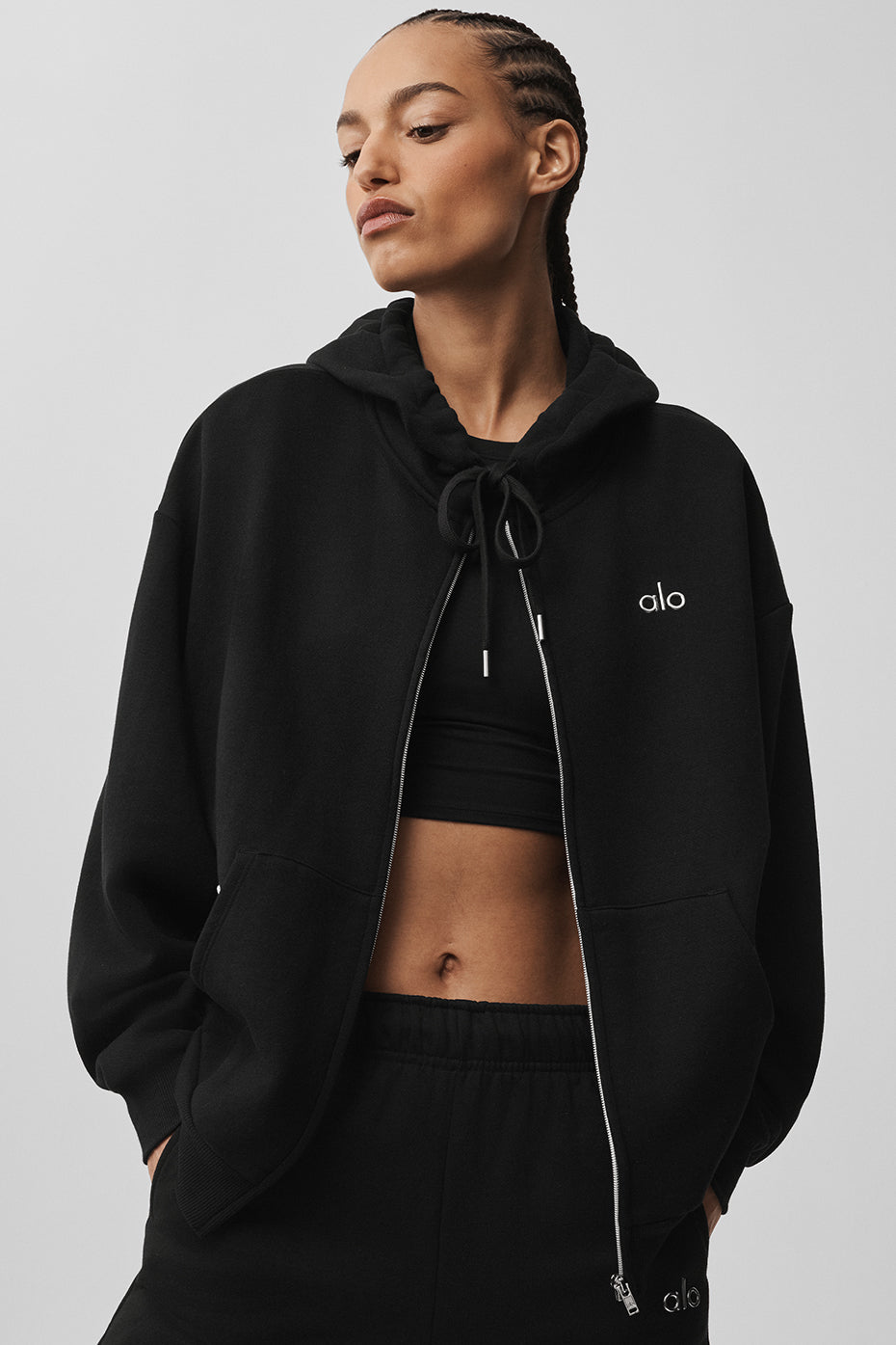 Sweat Zippé à Capuche