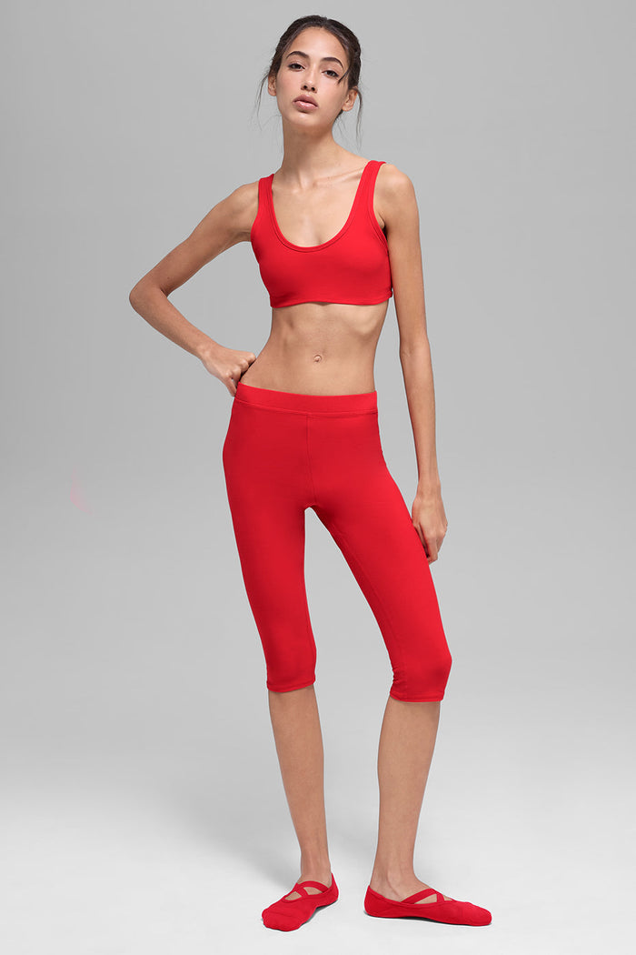 Legging Alosoft High-Waist Iconic 90's Capri - Bright Red